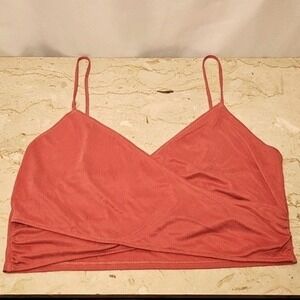 Victoria's Secret Dark Coral Balletcore Wrap Style Sport Camisole Top